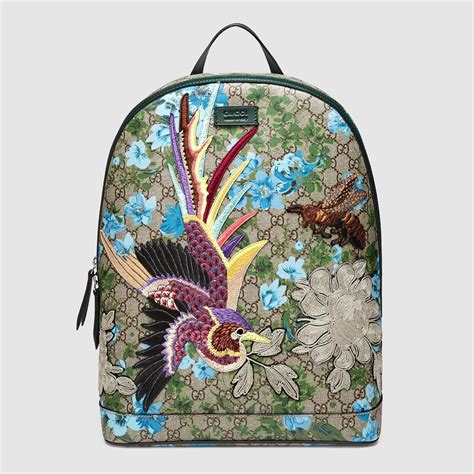 gucci supreme floral backpack|gucci supreme canvas backpack.